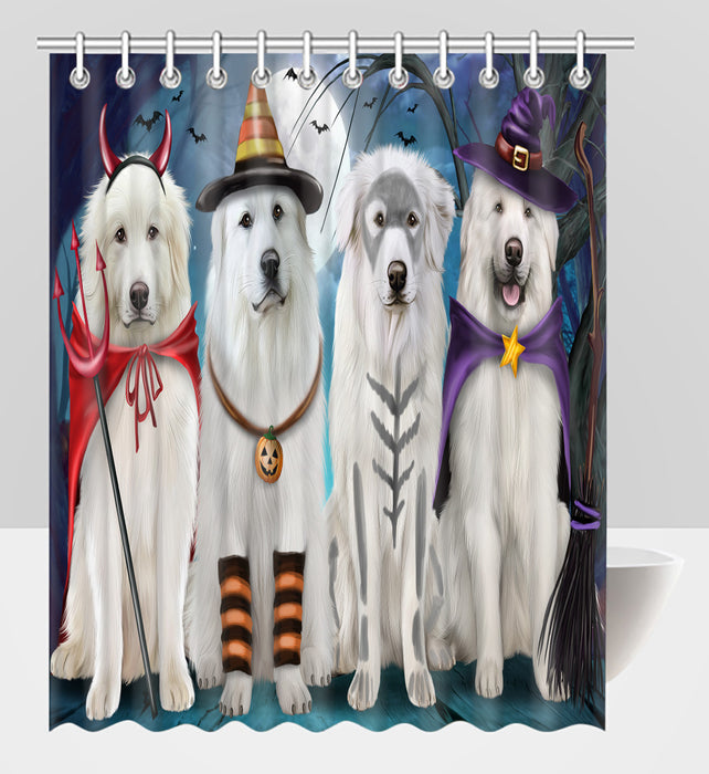 Halloween Trick or Teat Great Pyrenees Dogs Shower Curtain