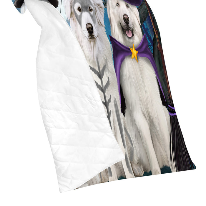 Halloween Trick or Teat Great Pyrenees Dogs Quilt