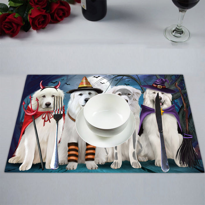 Halloween Trick or Teat Great Pyrenees Dogs Placemat