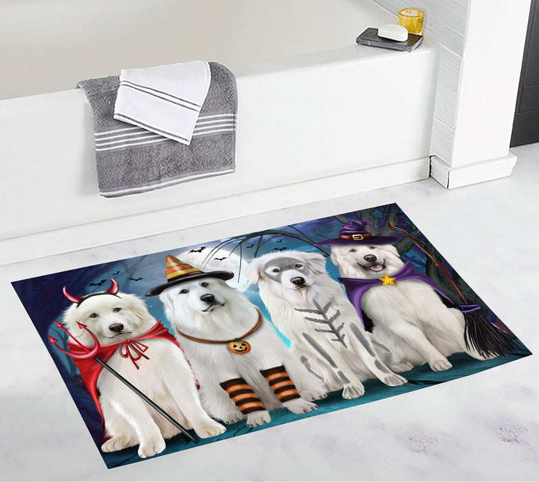 Halloween Trick or Teat Great Pyrenees Dogs Bath Mat