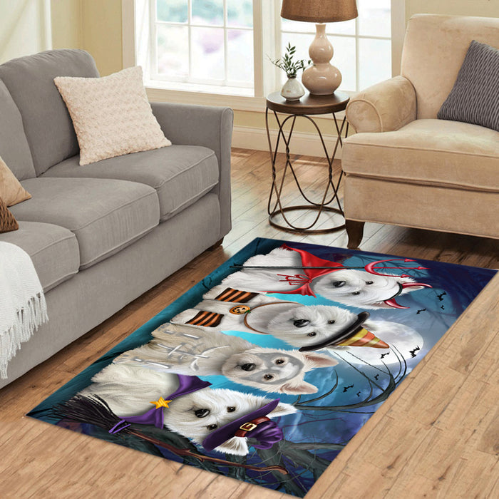 Halloween Trick or Teat Highland Terrier Area Rug