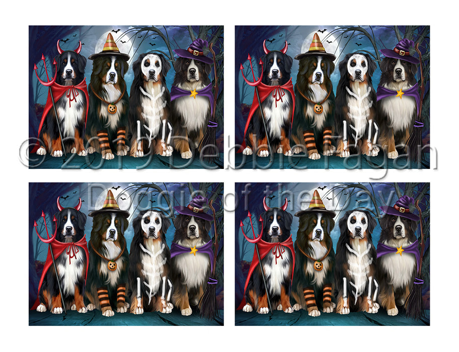 Halloween Trick or Teat Bernese Mountain Dogs Placemat