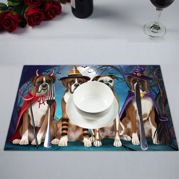 Halloween Trick or Teat Boxer Dogs Placemat