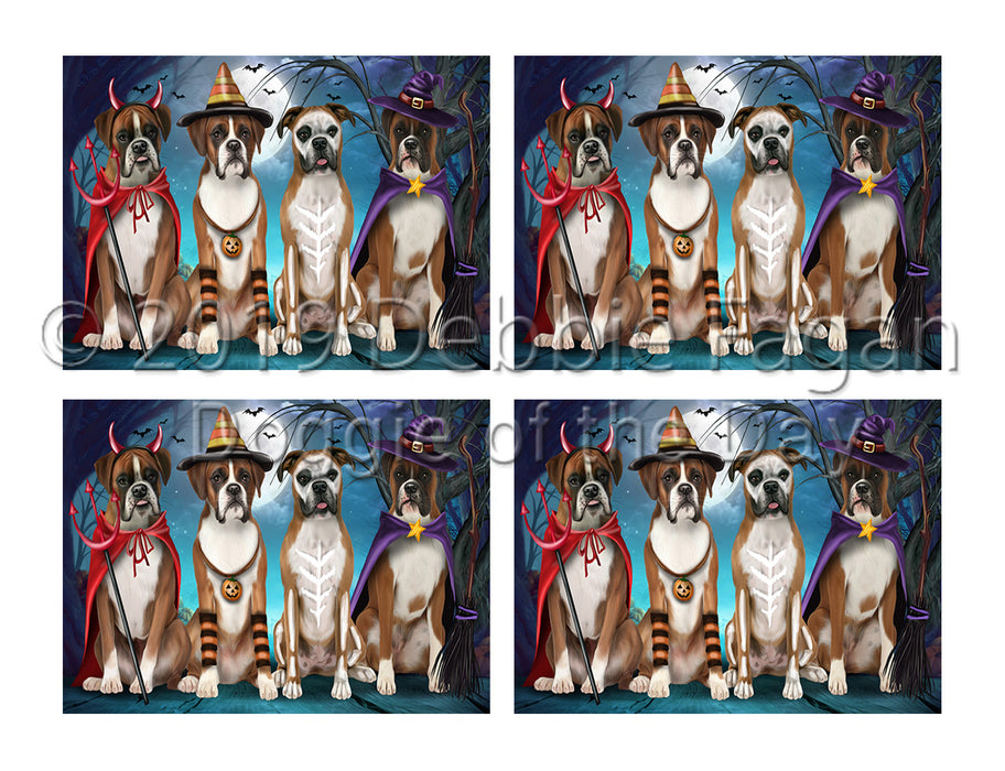 Halloween Trick or Teat Boxer Dogs Placemat