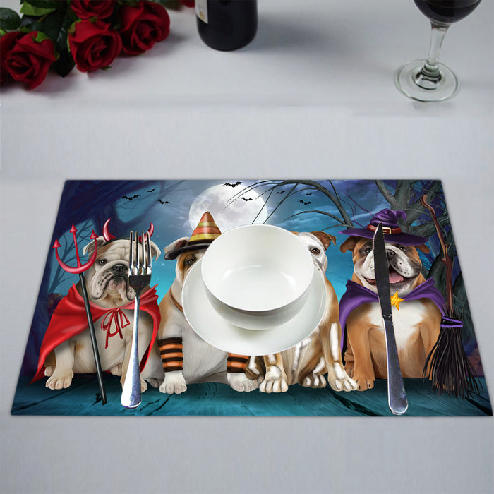 Halloween Trick or Teat Bulldog Dogs Placemat