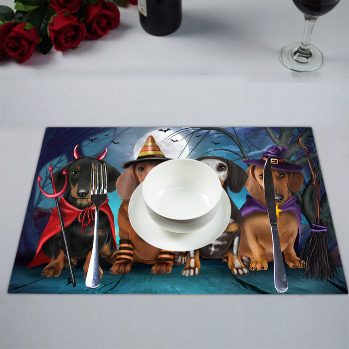 Halloween Trick or Teat Dachshund Dogs Placemat