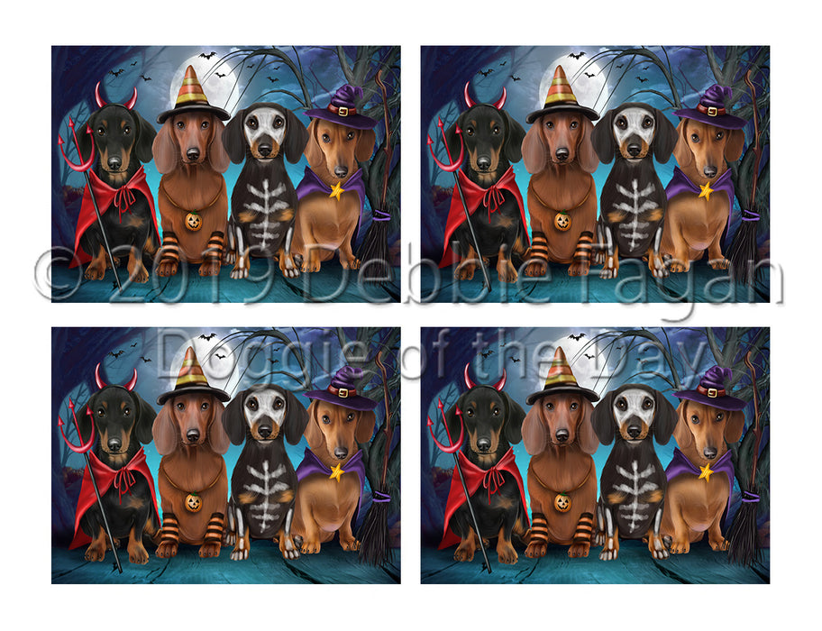 Halloween Trick or Teat Dachshund Dogs Placemat
