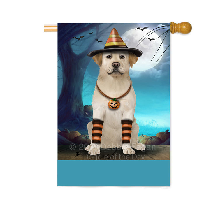 Personalized Happy Halloween Trick or Treat Labrador Retriever Dog Candy Corn Custom House Flag FLG64105