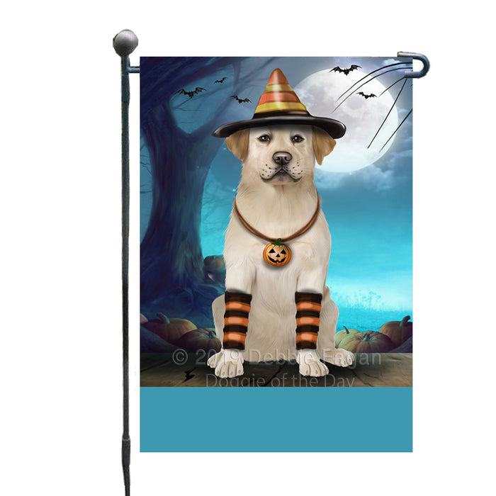 Personalized Happy Halloween Trick or Treat Labrador Retriever Dog Candy Corn Custom Garden Flag GFLG64414
