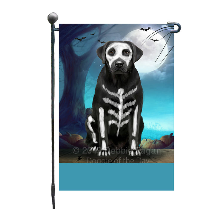 Personalized Happy Halloween Trick or Treat Labrador Retriever Dog Skeleton Custom Garden Flag GFLG64524