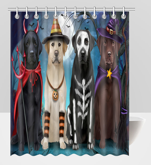 Halloween Trick or Teat Labrador Retriever Dogs Shower Curtain