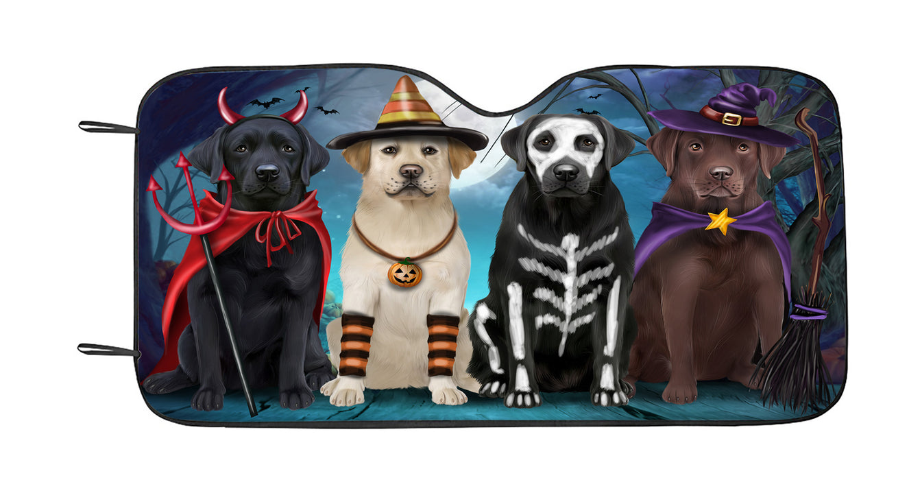 Halloween Trick or Teat Labrador Retriever Dogs Car Sun Shade