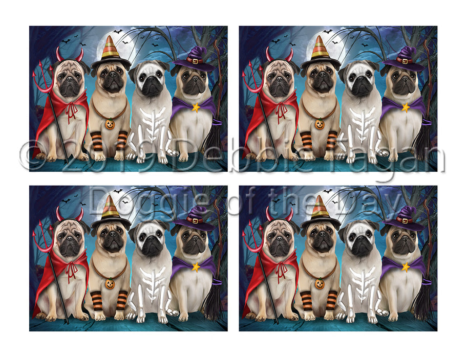 Halloween Trick or Teat Pug Dogs Placemat