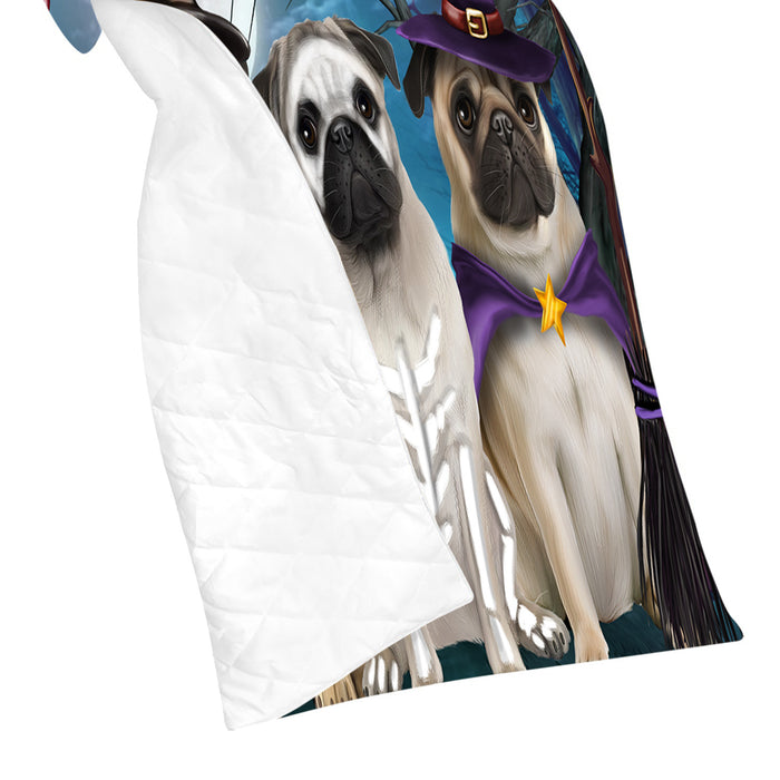 Halloween Trick or Teat Pug Dogs Quilt