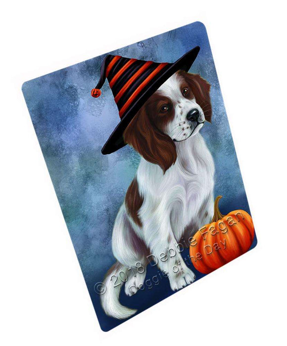 Happy Halloween Irish Setter Dog Wearing Witch Hat with Pumpkin Large Refrigerator / Dishwasher Magnet RMAG90210