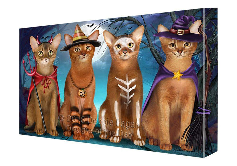 Happy Halloween Trick or Treat Abyssinian Cat Canvas Print Wall Art Décor CVS89954