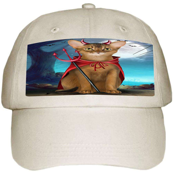 Happy Halloween Trick or Treat Abyssinian Cat Devil Ball Hat Cap HAT61281