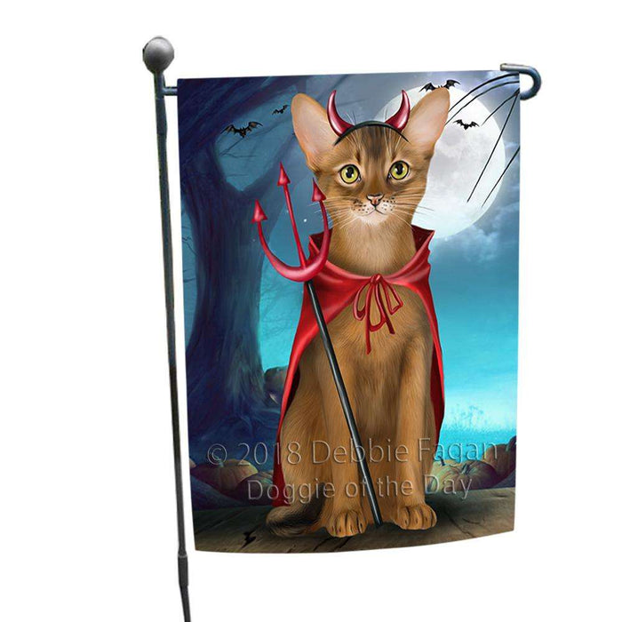 Happy Halloween Trick or Treat Abyssinian Cat Devil Garden Flag GFLG52461