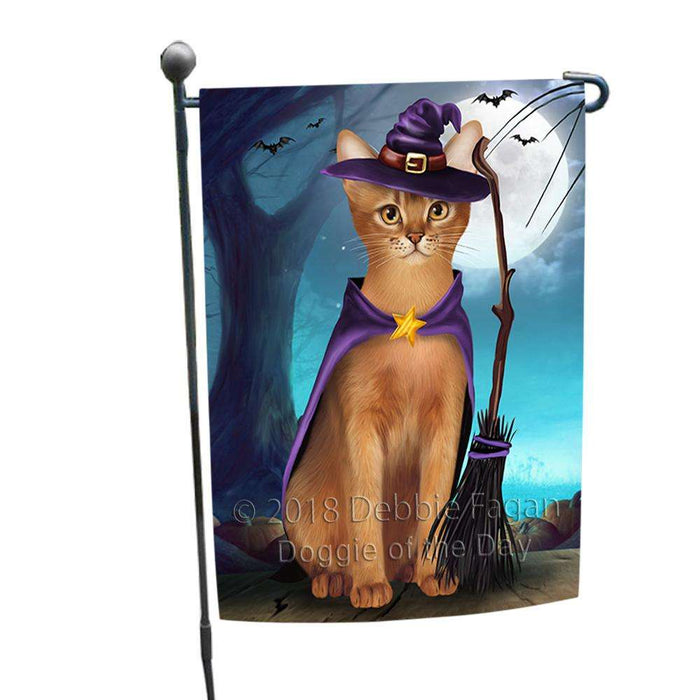 Happy Halloween Trick or Treat Abyssinian Cat Witch Garden Flag GFLG52499