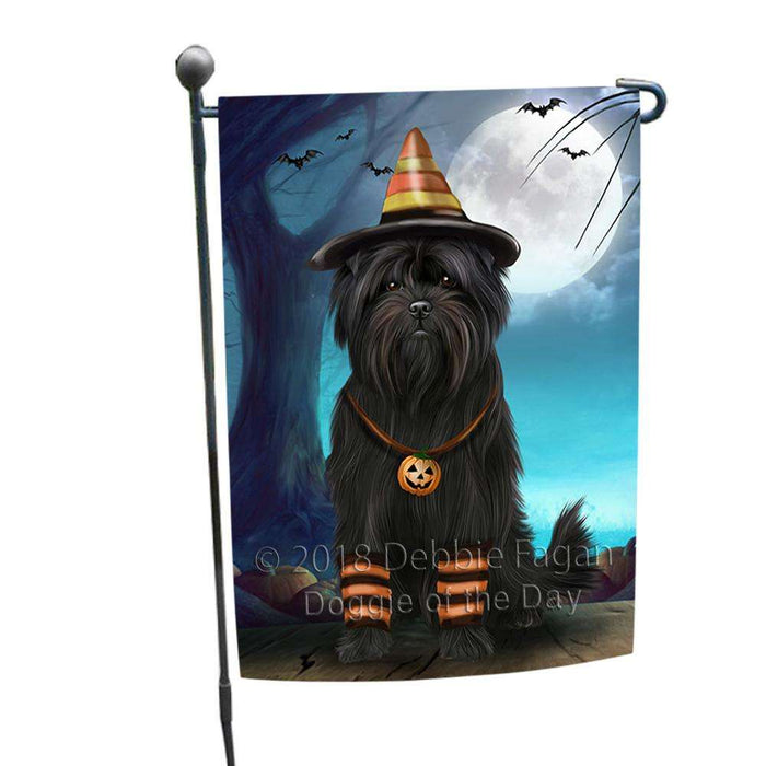 Happy Halloween Trick or Treat Affenpinscher Dog Candy Corn Garden Flag GFLG52443