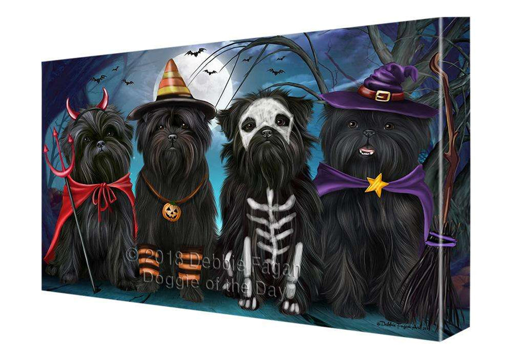 Happy Halloween Trick or Treat Affenpinscher Dog Canvas Print Wall Art Décor CVS89963