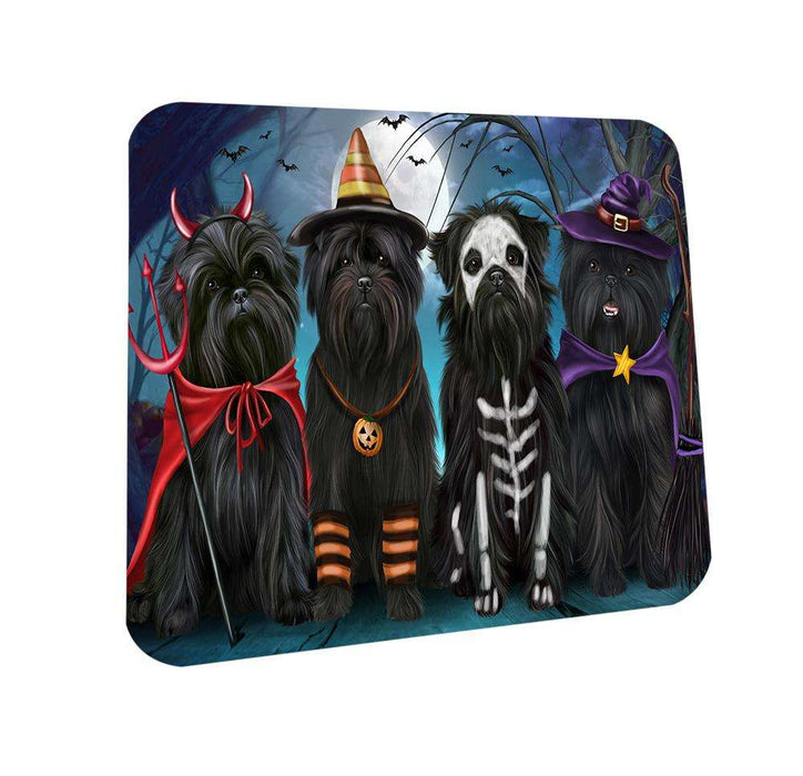 Happy Halloween Trick or Treat Affenpinscher Dog Coasters Set of 4 CST52533