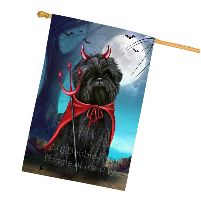 Happy Halloween Trick or Treat Affenpinscher Dog Devil House Flag FLG52598