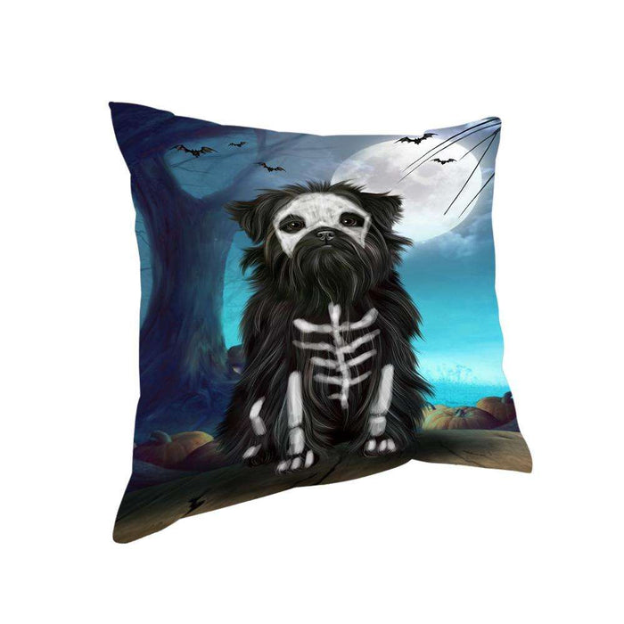 Happy Halloween Trick or Treat Affenpinscher Dog Skeleton Pillow PIL66300