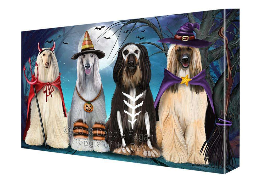 Happy Halloween Trick or Treat Afghan Hound Dog Canvas Print Wall Art Décor CVS89972