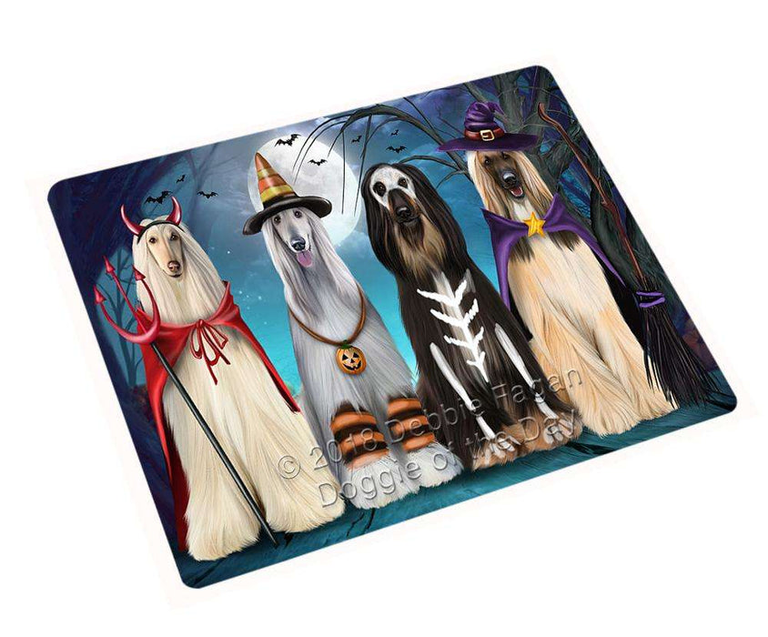 Happy Halloween Trick or Treat Afghan Hound Dog Cutting Board C61818