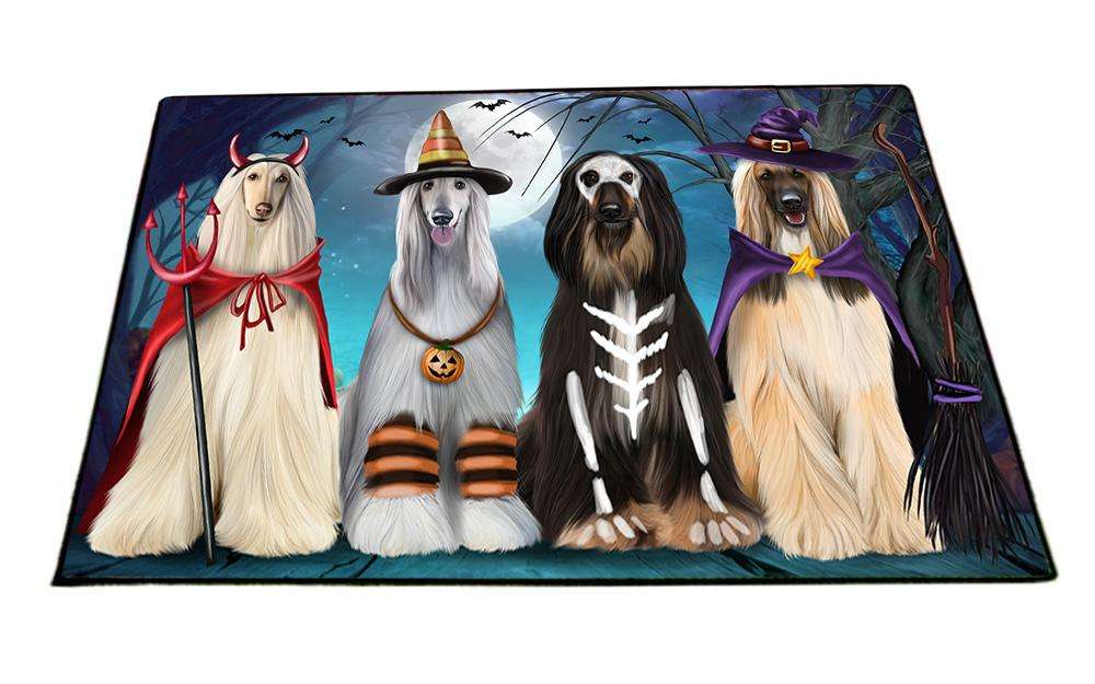 Happy Halloween Trick or Treat Afghan Hound Dog Floormat FLMS51786