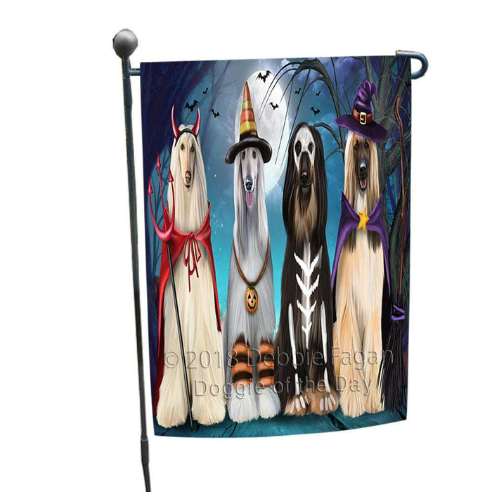 Happy Halloween Trick or Treat Afghan Hound Dog Garden Flag GFLG52520