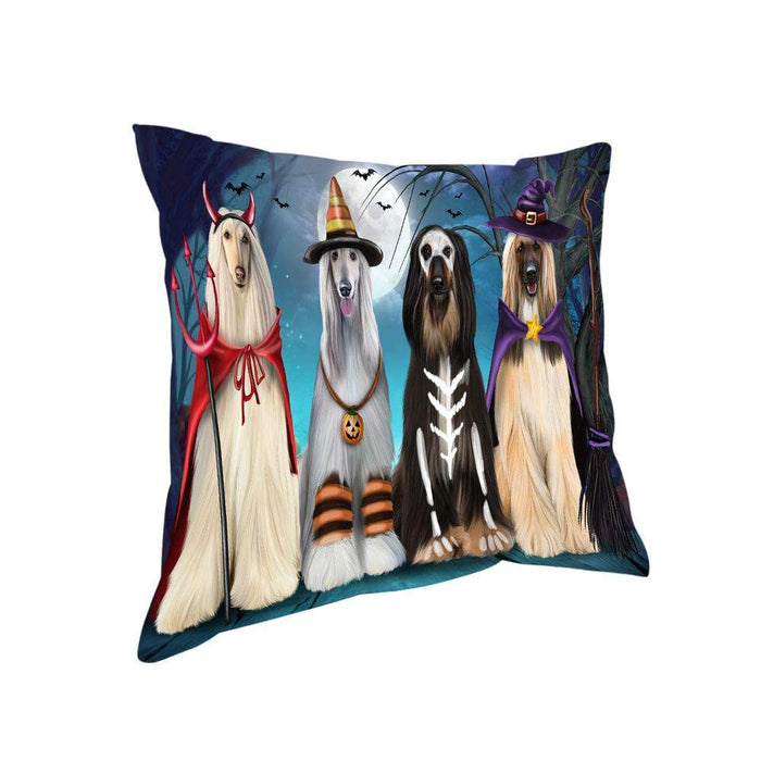 Happy Halloween Trick or Treat Afghan Hound Dog Pillow PIL66456
