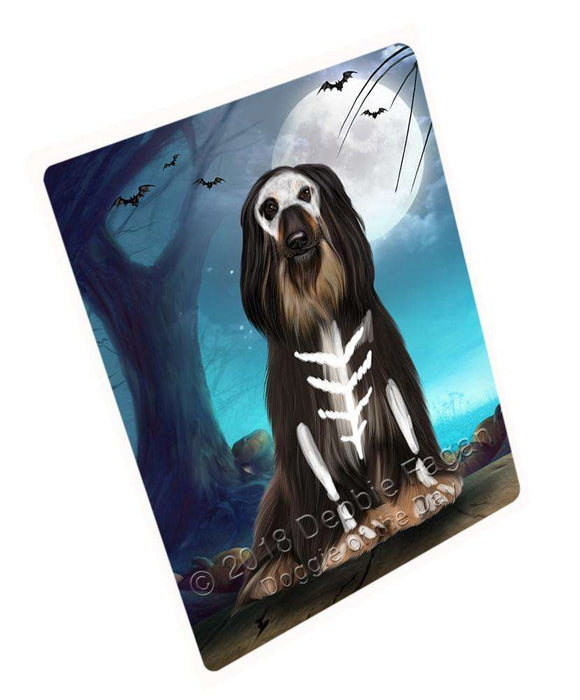 Happy Halloween Trick or Treat Afghan Hound Dog Skeleton Blanket BLNKT89121