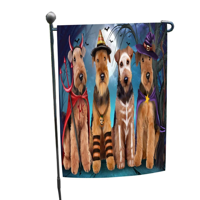 Happy Halloween Trick or Treat Airedale Dog Garden Flag