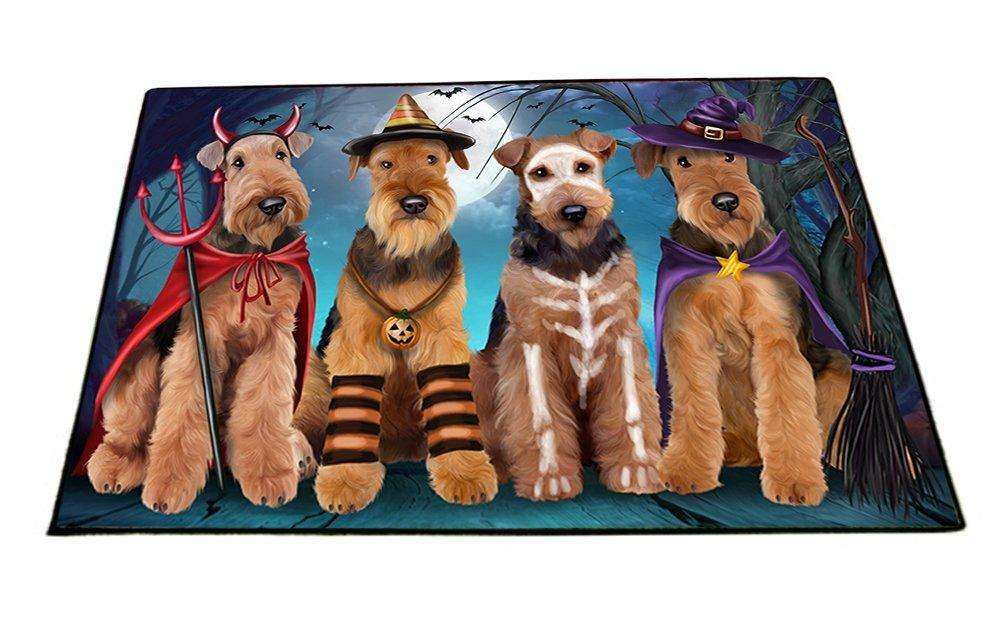 Happy Halloween Trick or Treat Airedale Dog Indoor/Outdoor Floormat