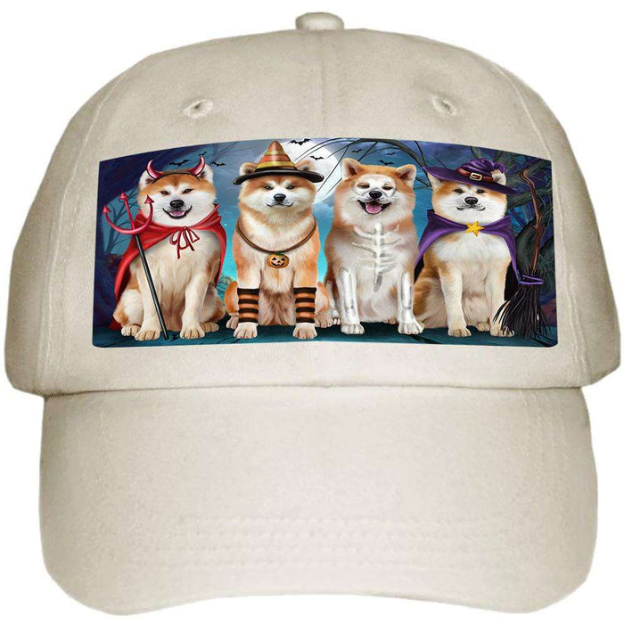 Happy Halloween Trick or Treat Akita Dog Ball Hat Cap HAT61461