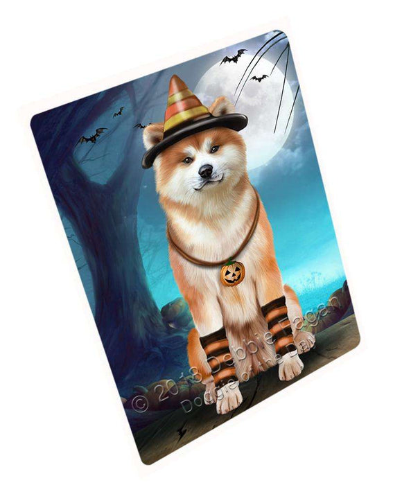 Happy Halloween Trick Or Treat Akita Dog Candy Corn Magnet Mini (3.5" x 2") MAG61593