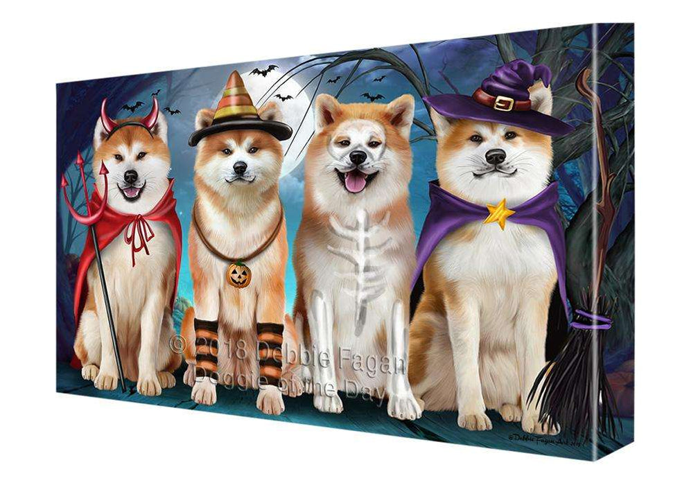 Happy Halloween Trick or Treat Akita Dog Canvas Print Wall Art Décor CVS89981