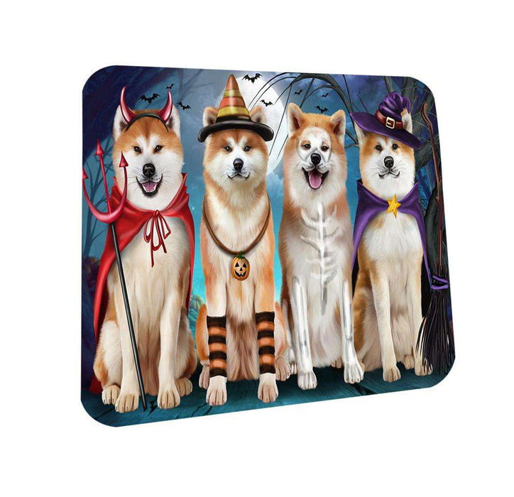 Happy Halloween Trick or Treat Akita Dog Coasters Set of 4 CST52535