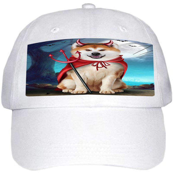 Happy Halloween Trick or Treat Akita Dog Devil Ball Hat Cap HAT61290