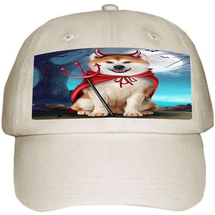 Happy Halloween Trick or Treat Akita Dog Devil Ball Hat Cap HAT61290