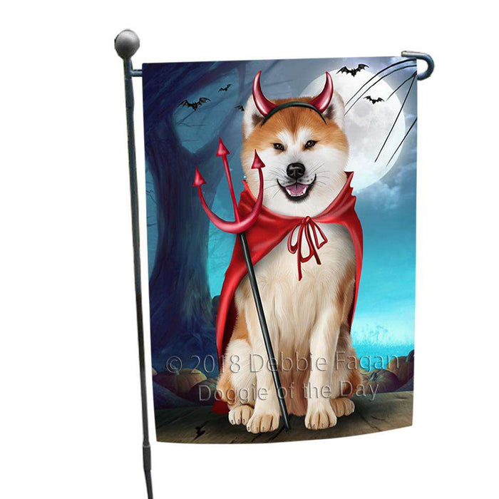 Happy Halloween Trick or Treat Akita Dog Devil Garden Flag GFLG52464