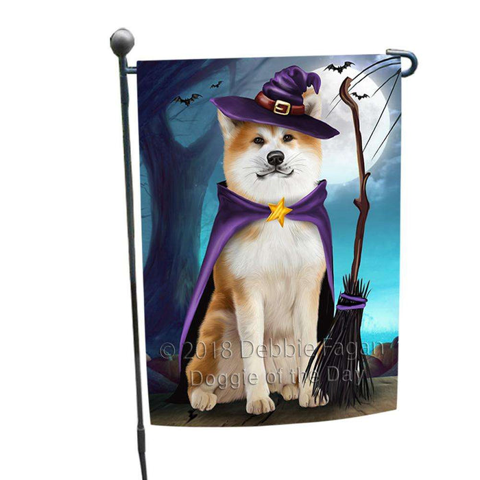 Happy Halloween Trick or Treat Akita Dog Witch Garden Flag GFLG52502