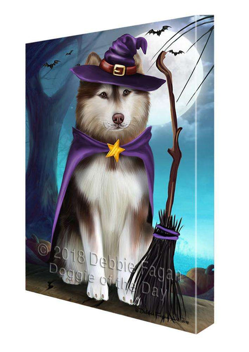 Happy Halloween Trick or Treat Alaskan Malamute Dog Canvas Print Wall Art Décor CVS109457