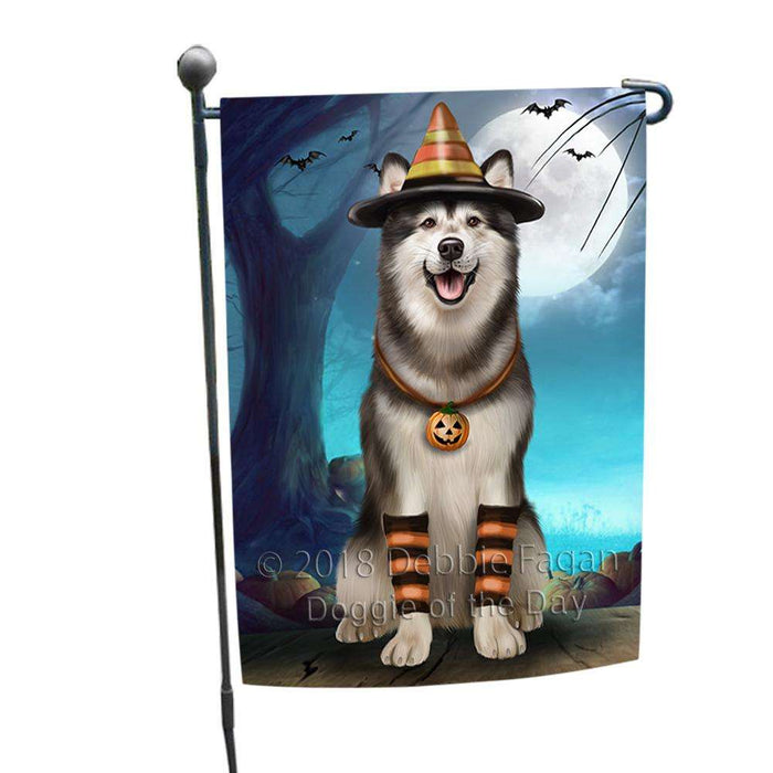 Happy Halloween Trick or Treat Alaskan Malamute Dog Garden Flag GFLG54683