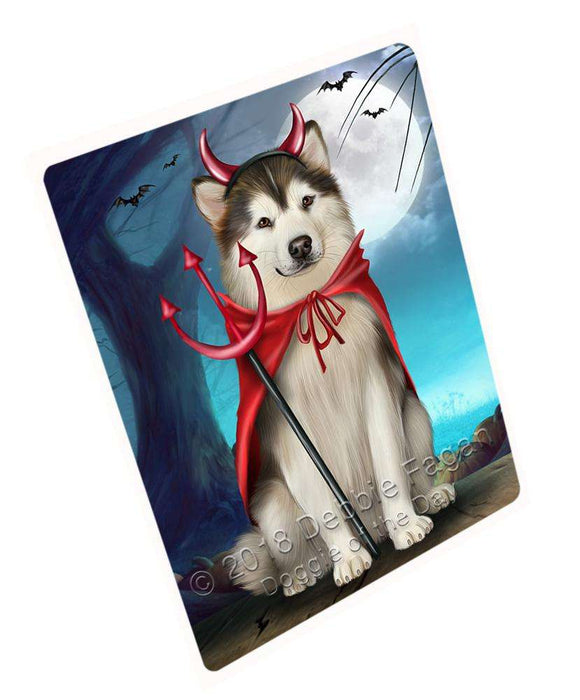 Happy Halloween Trick or Treat Alaskan Malamute Dog Large Refrigerator / Dishwasher Magnet RMAG88602