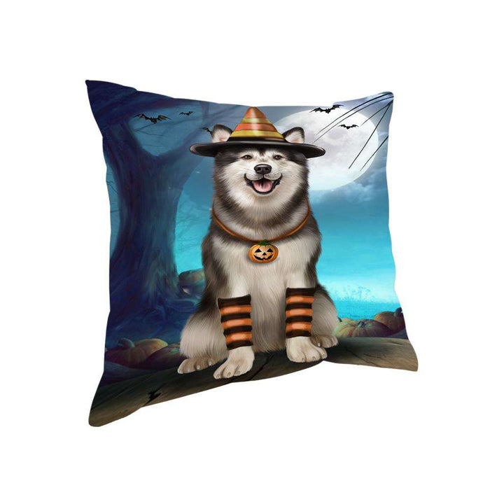 Happy Halloween Trick or Treat Alaskan Malamute Dog Pillow PIL75108