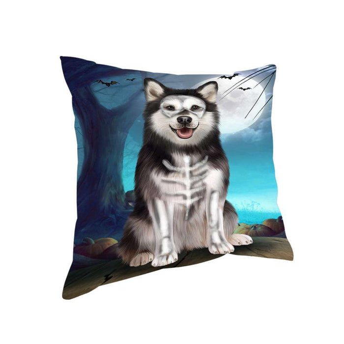 Happy Halloween Trick or Treat Alaskan Malamute Dog Pillow PIL75112