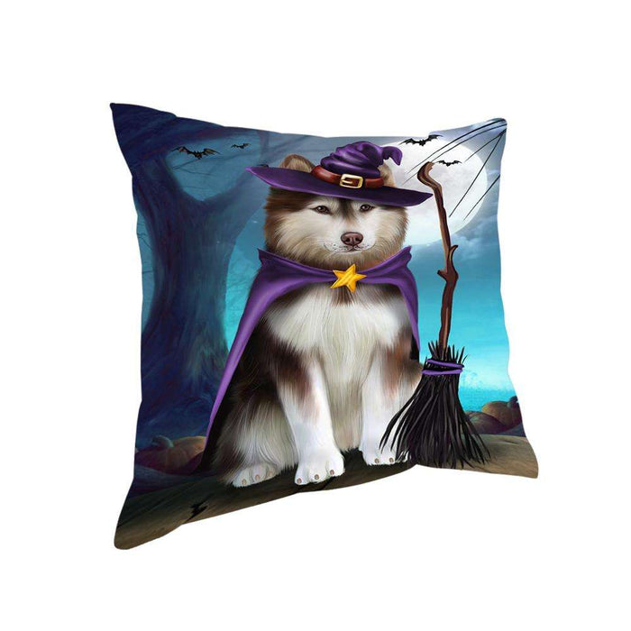 Happy Halloween Trick or Treat Alaskan Malamute Dog Pillow PIL75116